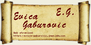 Evica Gaburović vizit kartica